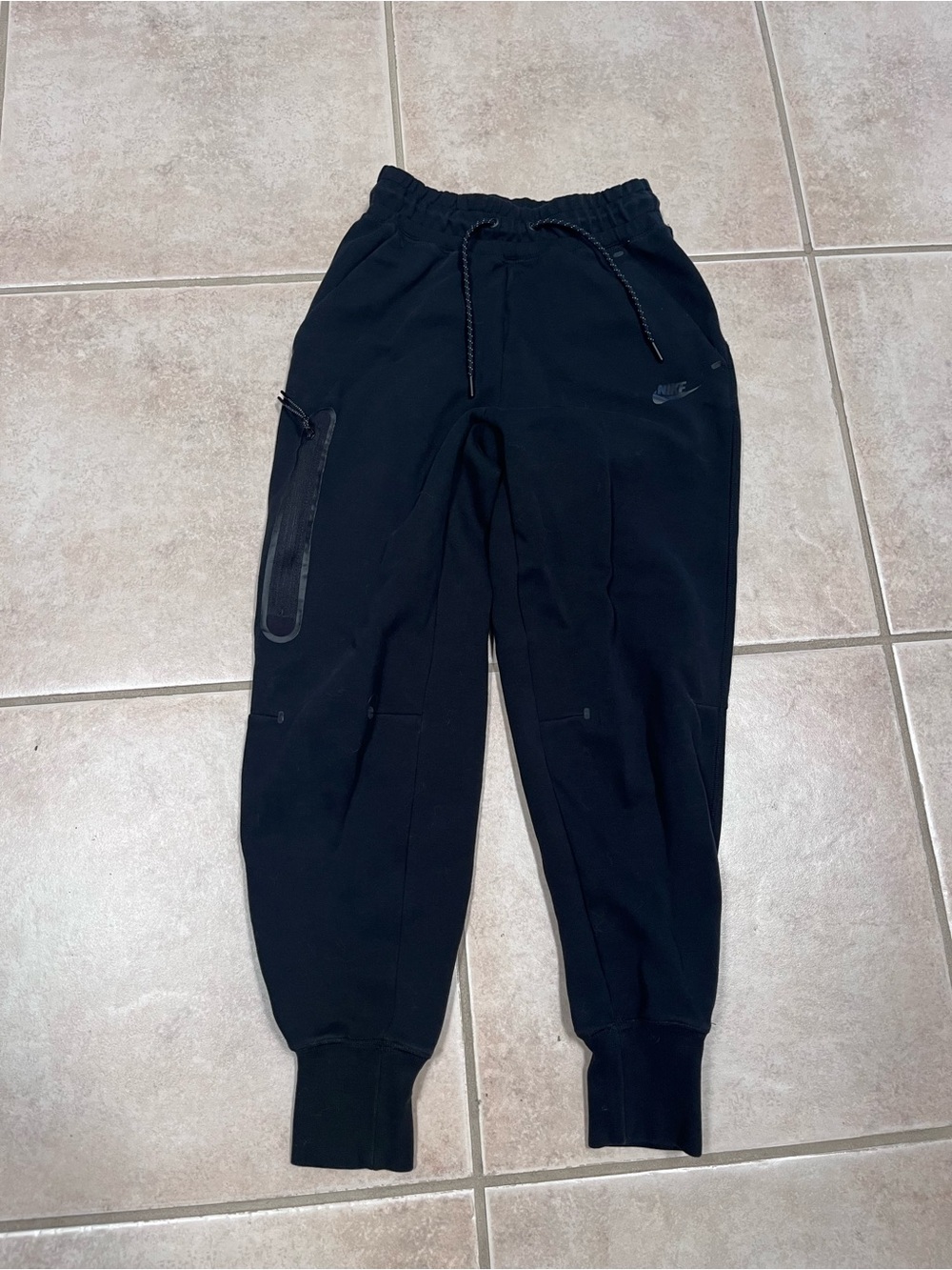 Nike  tech Black Zipper Pocket Joggers